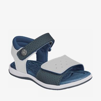 Sandales Kitto à pression - Bleu/Blanc- Kidy