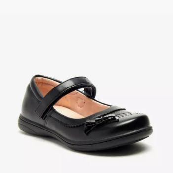 Ballerine à pression et nœud sur le côté - Noir - Flora Bella