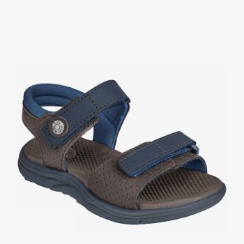 Sandales Kitto à pression - Bleu/Café - Kidy