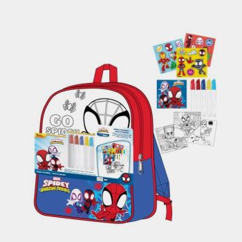 Sac à dos à colorier 39cm spidey Spiderman - Multicolore - Marvel