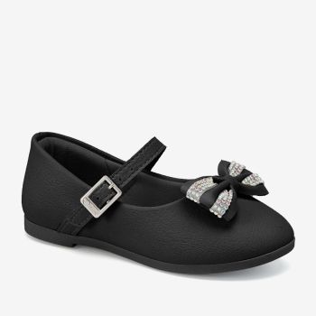 Ballerine à nœud strassé - Noir - KLIN