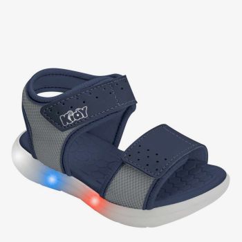 Sandales Kitto lumineuses à pression - Bleu/Café - Kidy