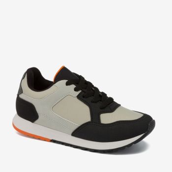 Basket pour garçon - Gris/noir/orange - KLIN