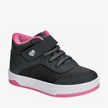 Baskets montantes pour fille - Noir/Rose - Kidy