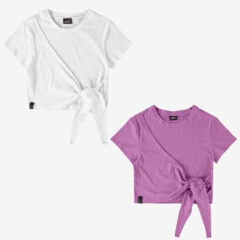 Crop top à nœud - Multicolore - Gloss