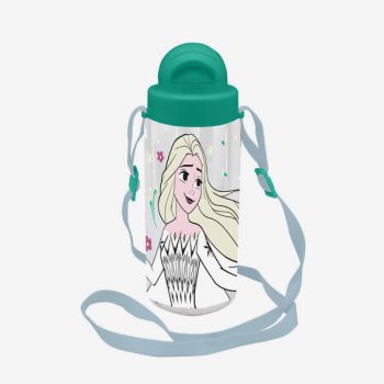 Gourde transparente à corde reine des neiges - Vert  - Disney 