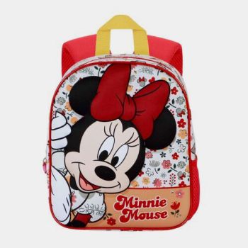 Sac à dos 3D Minnie mouse flowers 31Cm - Rouge - Disney 