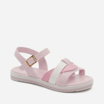 Sandale à boucle - Rose et blanc - Klin