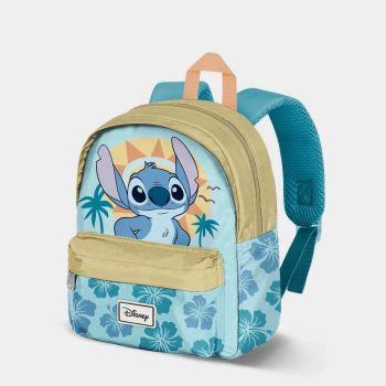 Sac à dos Lilo et Stitch fleuri 27CM - Jaune/Bleu - Disney