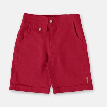 Bermuda lin cassé - Rouge - Up Baby