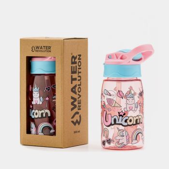 Gourde Unicorn Tritan Water Revolution 500ml - Multicolore