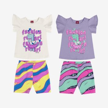 Ensemble t-shirt et collant fille fashion - Multicolore - Bee Loop