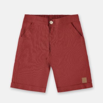 Bermuda lin cassé - Rouge feu - Up Baby