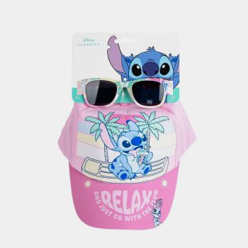 Ensemble casquette et lunette lilo & Stitch - Rose - Disney