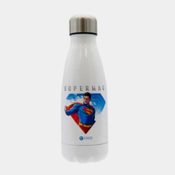 Gourde aluminium Superman 500ml- Blanc 