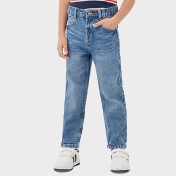 Pantalon jean élastique pour garçon - Bleu - Juniors