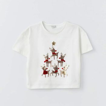 T-shirt rennes de Noël - Blanc - LC Waikiki