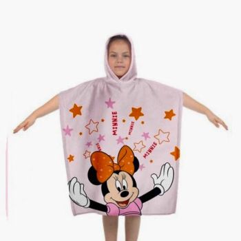 Serviette Poncho Minnie mouse 60x120CM - Rose - Disney