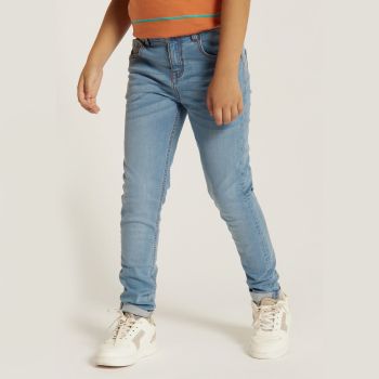 Pantalon délavé pour garçon - Bleu - Juniors