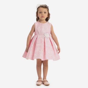 Robe de cérémonie + bandeau assorti bébé fille - Rose - Pamina