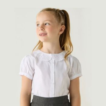 Chemisier à boutons pour fille - blanc - Juniors