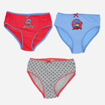 Lot de 3 Caleçons Ladybug - Rouge/Gris/Bleu - Disney