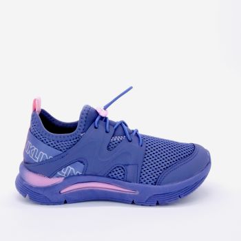 Basket lacet élastique pour fille - Bleu/rose - Klin