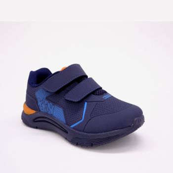 Basket double scratch à détails orange - Bleu - Klin