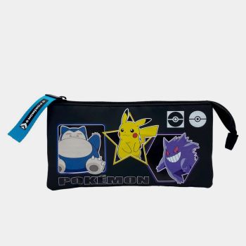 Trousse Pokémon 3 en 1 - Noir/Bleu
