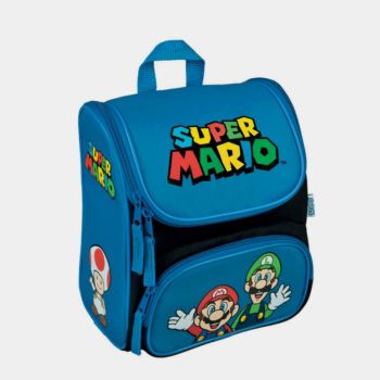 Sac cartable Mario 25cm - Bleu - Nickelodeon