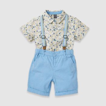 Ensemble garçon cérémonie à bretelles - Multicolore - Giggles