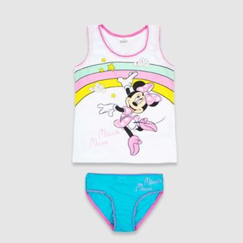 Ensemble sous vêtements Minnie mouse à rayures - Bleu et blanc -Disney