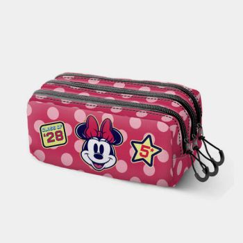 Trousse Minnie mouse à 3 compartiments - rose - Disney