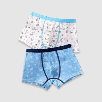 Lot de 2 Boxers Sous marin - Bleu/Blanc