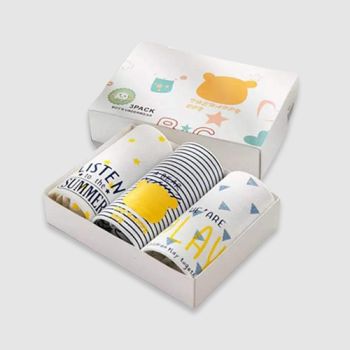 Coffret de 3 Boxers pour garçon - Blanc/jaune/Bleu