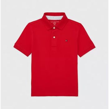 Polo garçon - Rouge foncé - Tommy Hilfiger