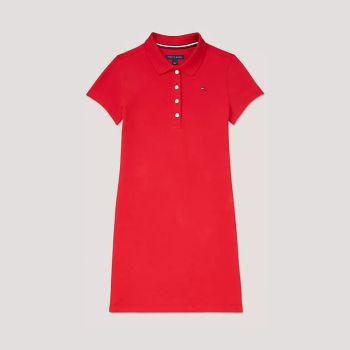 Robe polo pour fille - Rouge - Tommy Hilfiger