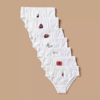 Lot de 7 caleçons Spiderman - Blanc - Marvel