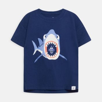 T-Shirt requin - Bleu - Gap