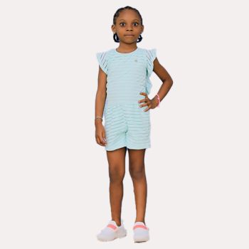 Combishort décolletée fille -Vert - Quimby