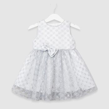 Robe de cérémonie bébé fille - Argentée - Juniors