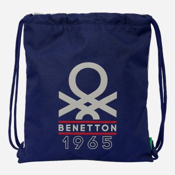 Sac de gym Benetton 40cm - Bleu/Gris - Safta
