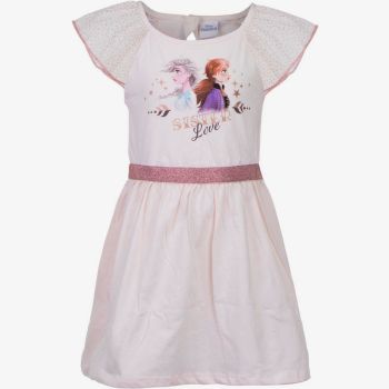 Robe décolletée à manches volantées reine des neiges - Rose - Disney