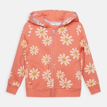 Pull à capuche tournesol - Saumon 