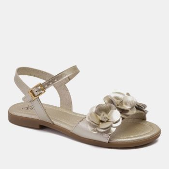 Sandale fille à fleurs - Doré - Klin