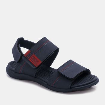 Sandale garçon à scratch - Bleu marine - Klin