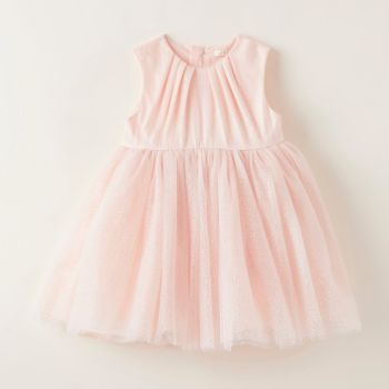 Robe de cérémonie bébé fille en tule - Rose - Juniors