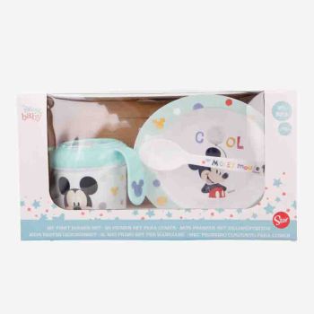 Ensemble vaisselle bébé - Vert/Blanc- Disney  