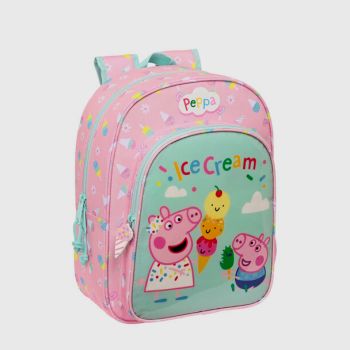 Sac école peppa pig Ice cream 35cm - Multicolore