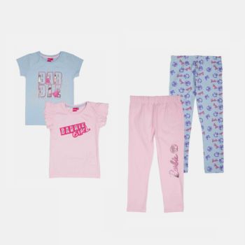 Set de 2 lots de t-shirts et 2 collants  Barbie - Multicolore